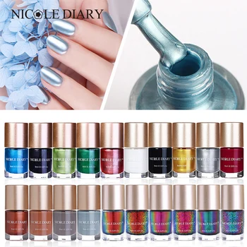 

8/6/5 Bottles NICOLE DIARY Nail Polish Chameleon Iridescent Flakies Polish/Stamping/Shiny Metallic Nail Art varnish