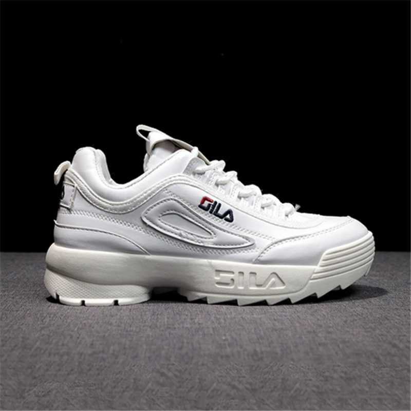 

Women Casual Shoes Vulcanize Sneakers Basket Femme Spring Autumn Brand White Platform Wedge Lace-Up White Breathable filas shoes