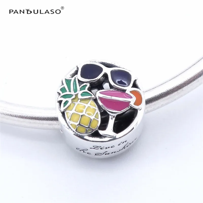 Pandulaso Charms Silver 925 Original Summer Fun Fruit Beads for Jewelry Making Fashion DIY Jewelry Fit