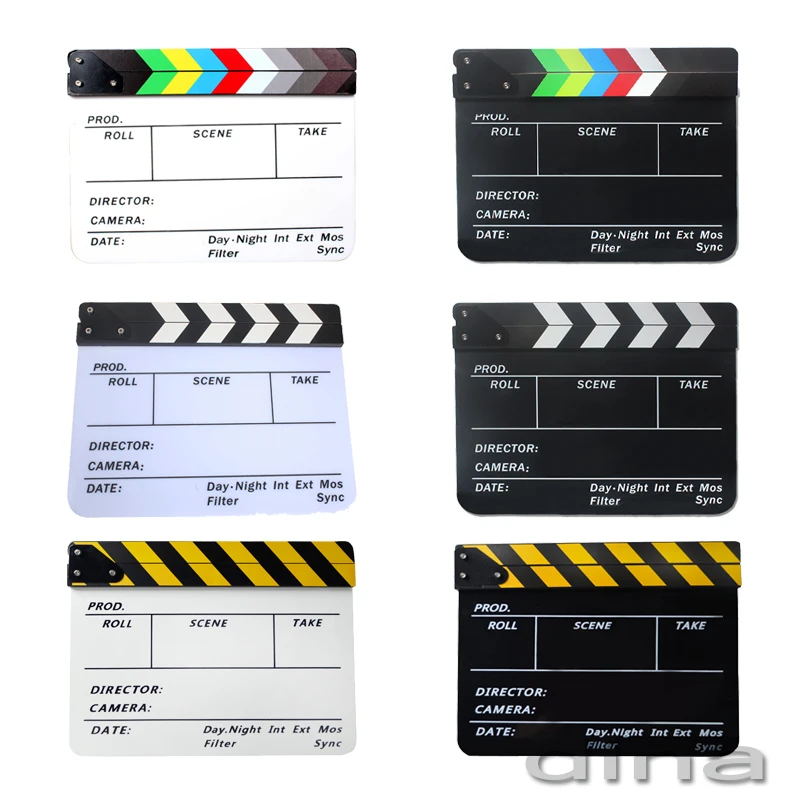 Красочные Акриловые 29 8*24 8 см фильм Хлопушка доска Slate Cut Prop Dry Erase режиссер ТВ Фильм