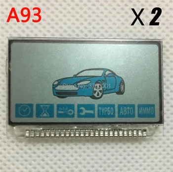 

2PCS/lot Russian A93 LCD Display with Metal foot for two way Car Alarm StarLine A93 A63 2-way LCD Remote control