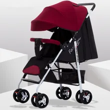 4.8Kg Lightweight Baby Stroller Foldable Portable Four-wheel Stroller Baby Pushchair Kinderwagen High Landscape Baby Strollers imbaby high landscape lightweight baby strollers for travel plane baby carriages for newborns light baby prams baby pushchair