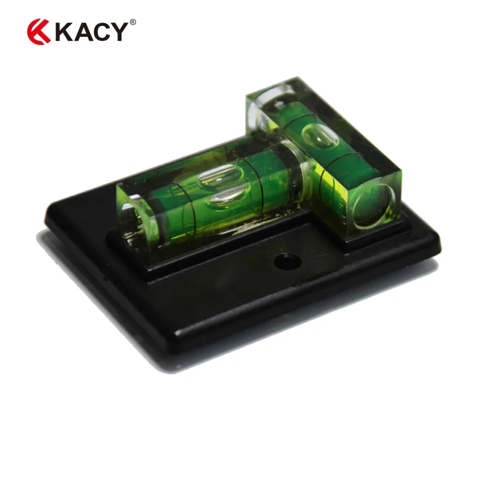 

KACY 2pcs 49.5x39.5mm Plastic T-type Level Bubble Triangular Red Black