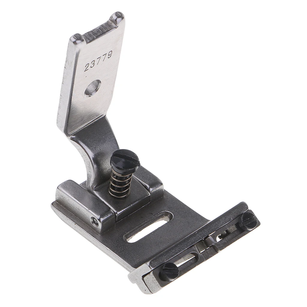 Industrial Sewing Machine Attachment: Two-Side Adjustable Tape Guide Foot Suitable for ZigZag Machines