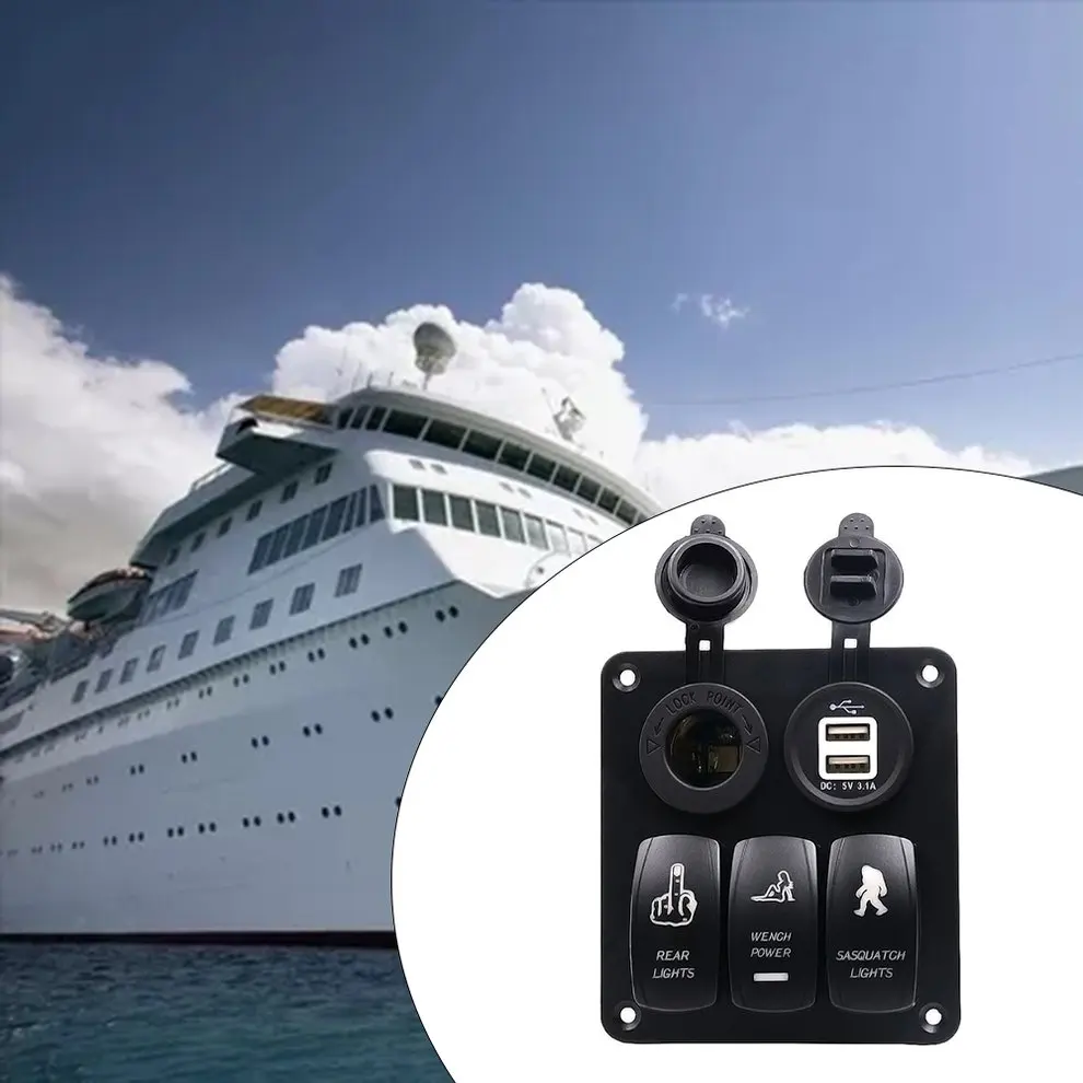 

CS-448A1Waterproof Car Auto Boat Marine LED Rocker Switch Panel
