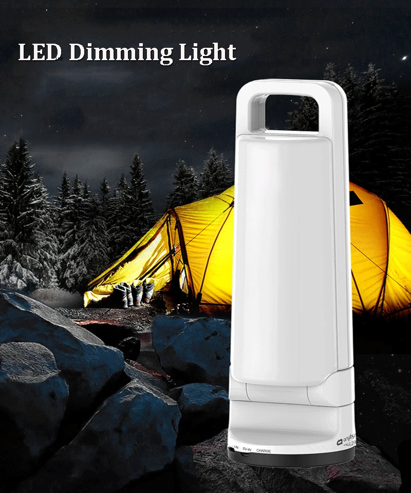 

CLAITE Portable Folding 8W LED Dimming Solar Lantern USB Rechargeable Camping Tent Light Outdoor Emergency Light
