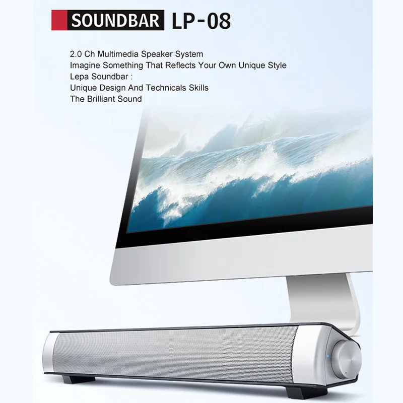 

New Bluetooth Speakers Subwoof Bar Column Wireless Support TF Card Hands-free Calling Function