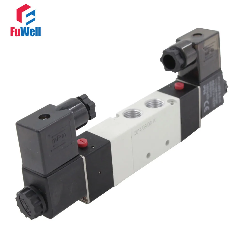 

Pneumatic Solenoid Valve 4V230C-08 DC24V Air Valve 5 Ports 3 Positions PT1/4 Aluminum Alloy Pneumatic Component