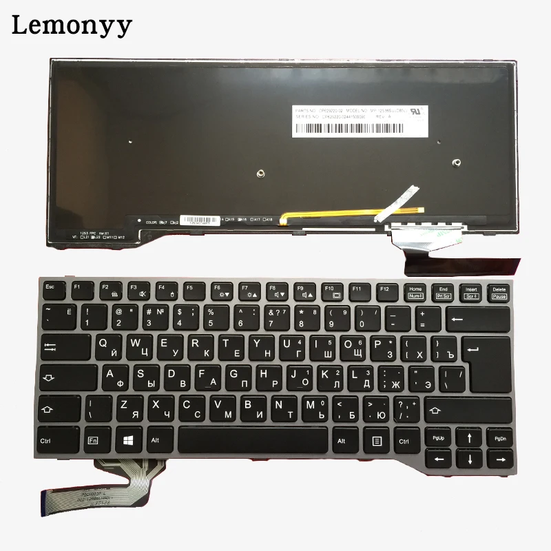  New RU keyboard FOR Fujitsu Lifebook E733 E734 E743 E744 keyboard Backlit Russian laptop keyboard