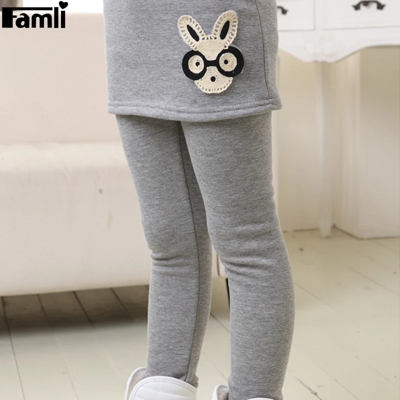 3Y-12Y Dziewczyny Zima Spódnica Legginsy Dzieci Zimowe Ciepłe Grube Polary Ołówek spodnie Dla Dzieci Dziewczyna Skinny Spodnie z Spódnica 6 8 10 12