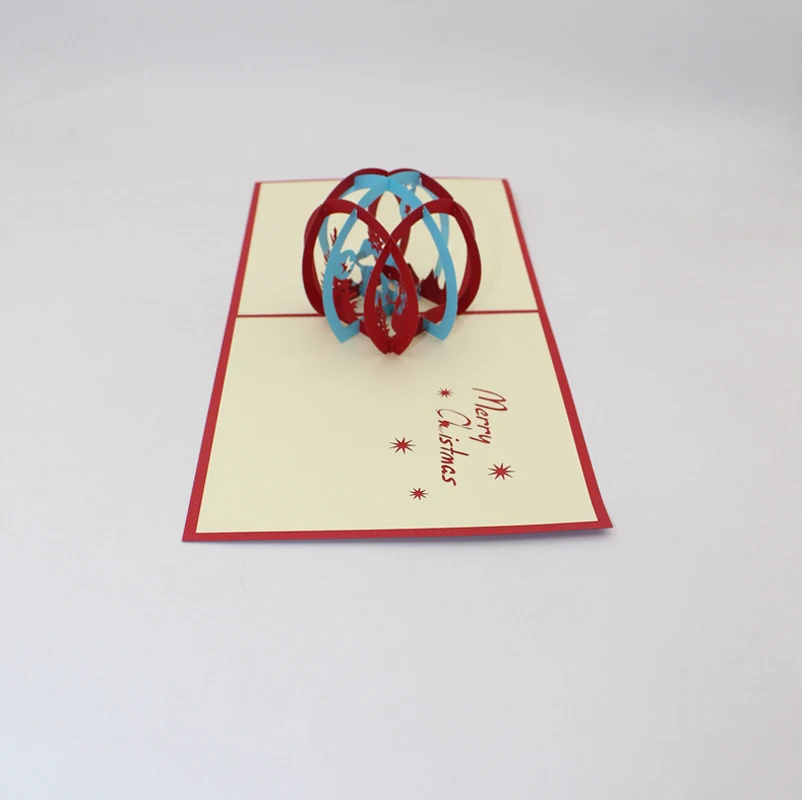  3D Handmade 2019 New Design Ring Circle Christmas House Paper Invitation Greeting Cards PostCard Re - 32910341746