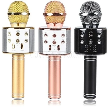 

50Pcs/Lot Karaoke KTV Microphone Handheld Wireless WS858 for Home Party Gathering Compatible For Phone PC