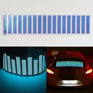 Blue Light Car Music Rhythm LED Flash Light Sound Activated Equalizer 90X25CM 70X16CM Blue Light Car Music Rhythm LED Flash Light Sound Activated Equalizer 90X25CM 70X16CM
