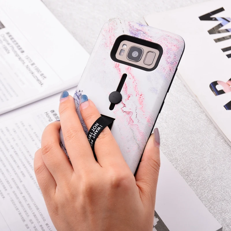 Marble Silicon TPU Case For Samsung Galaxy A7 A6 A8 A5 J4 J6 J8 Plus 2018 S8 S9 Plus S7 Edge Note 9 8 Cover Hide Stand Holder (11)