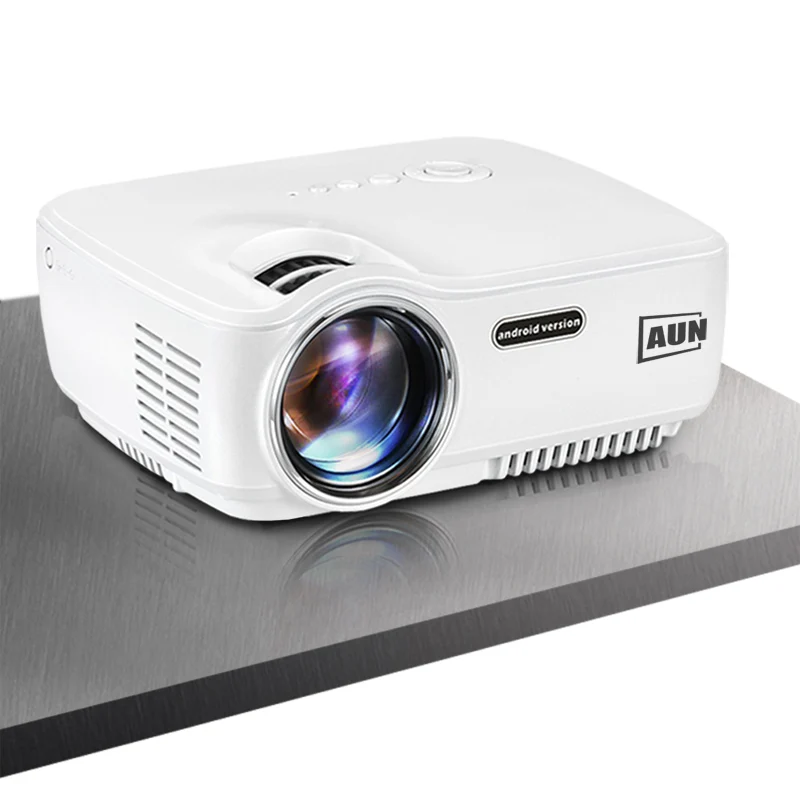 AUN Android Projector AM01S 1400 Lumens Built in Android WIFI Bluetooth Support Airplay Miracast Most Cost