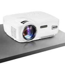 Aun android projektor am01s 1400 lumen eingebauten android, WIFI, Bluetooth, unterstützung Airplay, Miracast Kostengünstigste LED TV