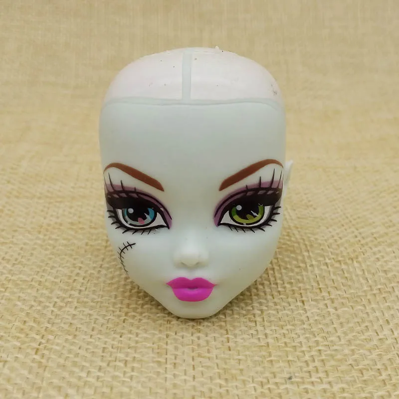 Мягкие пластиковые насадки для макияжа для куклы Monster High BJD кукла для отработки нанесения макияжа Голова монстра без волос - Цвет: 8