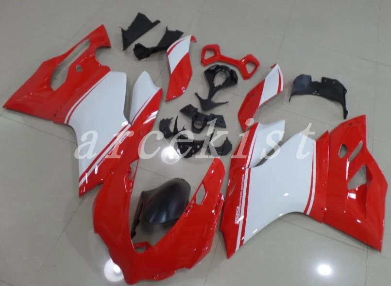 

New Injection ABS Fairings For DUCATI 899 1199 S R Panigale 12 13 14 15 16 899R 1199R 899S 1199S 2012-2016 red white glossy