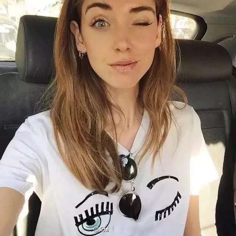 2018 новые модные летние женские футболки Chiara Ferragni свободные повседневные топы с
