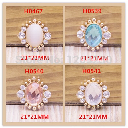 

Newest Trendy rhinestone core Round flowers shape alloy fashion flatback buttons charms diy hair&garments&shoes decoration