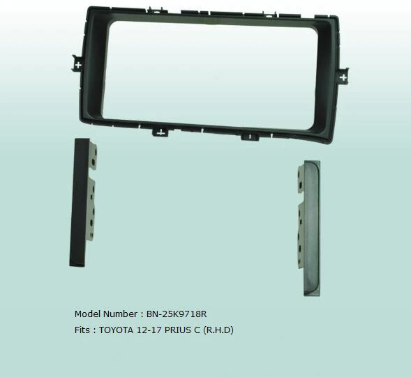 Автомобильный облицовка аудио Панель рамки Даш Комплект для Prius с правой стороны водительского сидения 2012 2013 - Название цвета: Черный