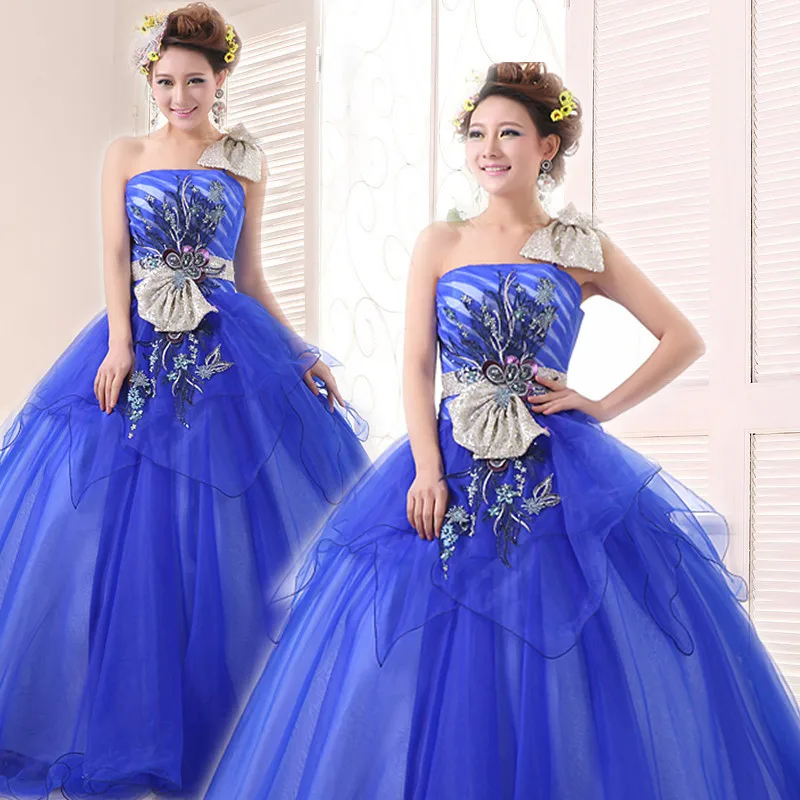 Aliexpress.com : Buy Royal Blue Quinceanera Dresses Ball Gown One