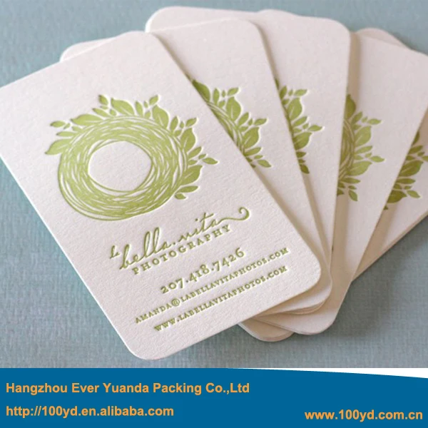Free Shipping Round Corner Custom Business Cards Debossed