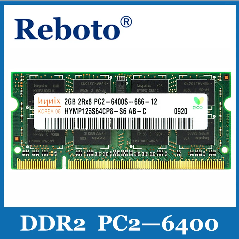 

Reboto For Hynix DDR2 2GB 4GB 800MHz PC2-6400S Original DDR2 2G notebook memory Laptop RAM 200PIN SODIMM