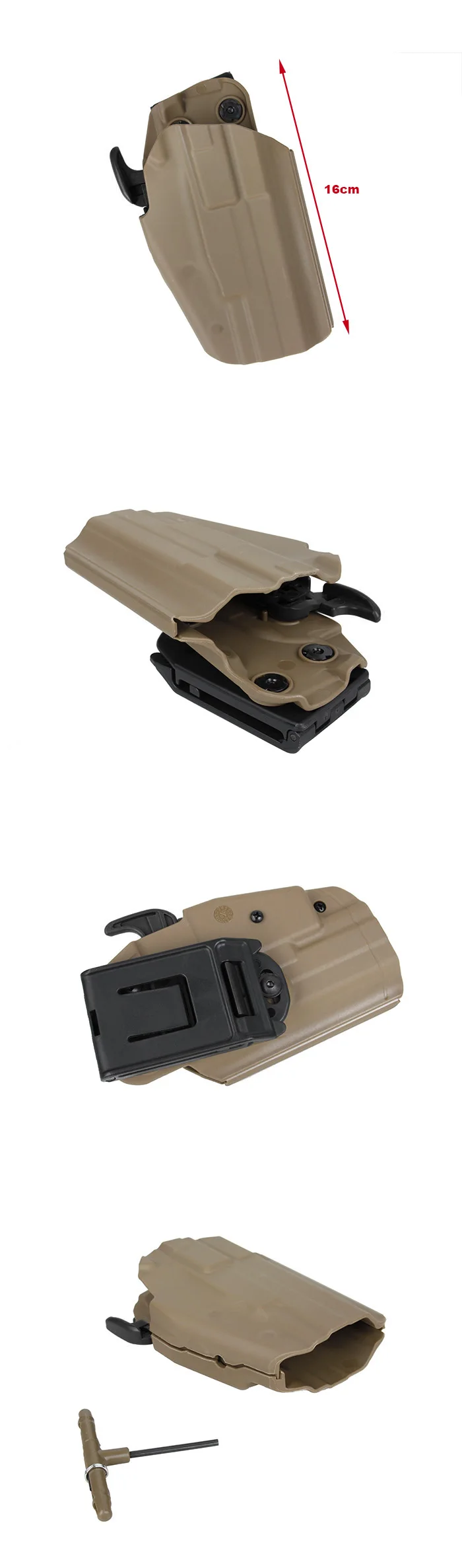 tactical airsoft accessories 579 series standard holster tactial belt platform holster fits G17 G18 G22 G37 HK45 for hunting (13)