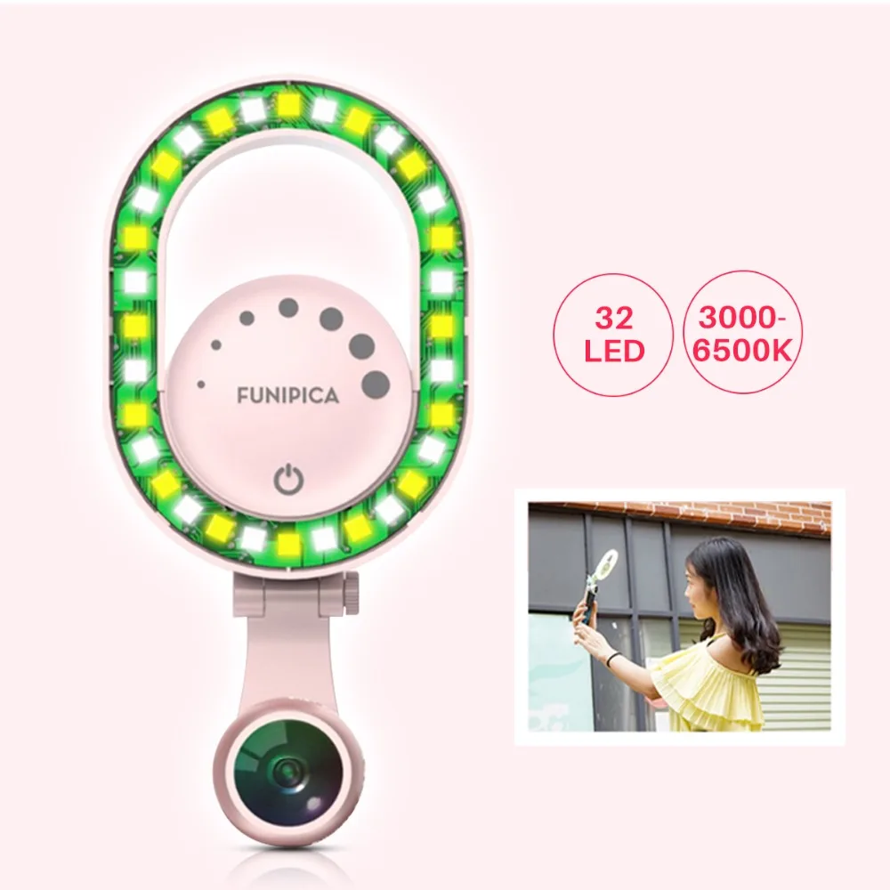 Selfie Ring Light Celular Photography USB Rechargeable Wide Angle Lens for iPhone 8 Smartphone Youtube Live Streaming Selfie Ring Light Celular Photography USB Rechargeable Wide Angle Lens for iPhone 8 Smartphone Youtube Live Streaming