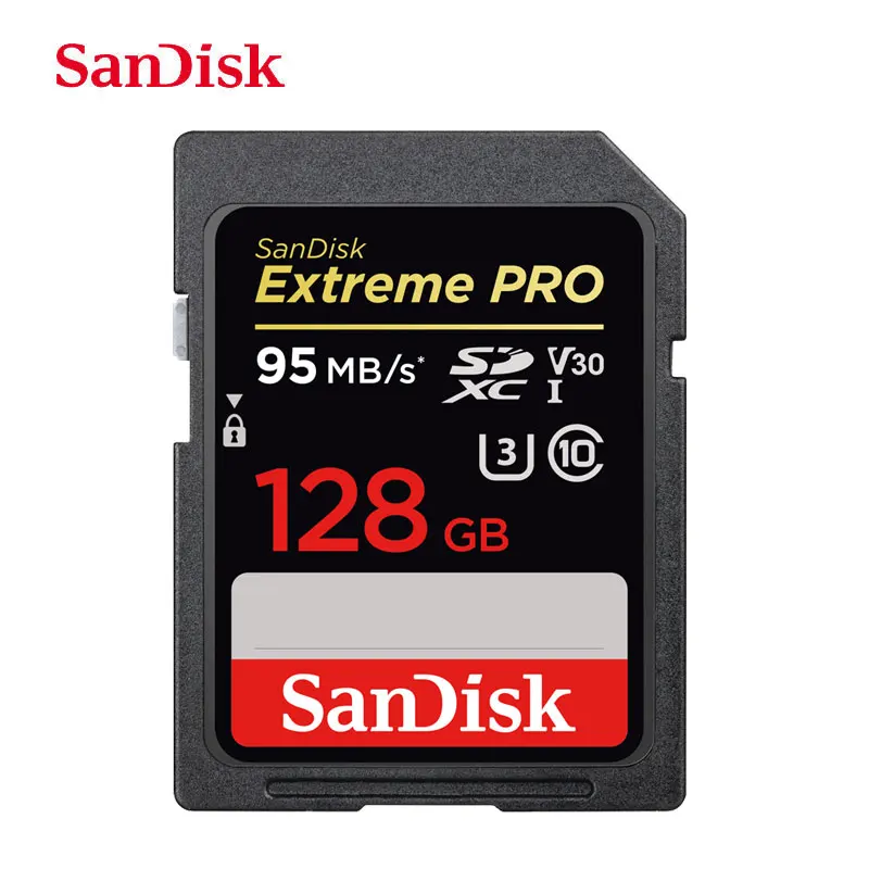 Двойной Флеш-накопитель SanDisk PRO SD карты 95 м/с 32 Гб SDHC 64 Гб 128 256 170 м/с SDXC Class10 V30 U3 4K флеш-карты памяти цифровой SD слот для карт памяти - Емкость: 128GB-95M