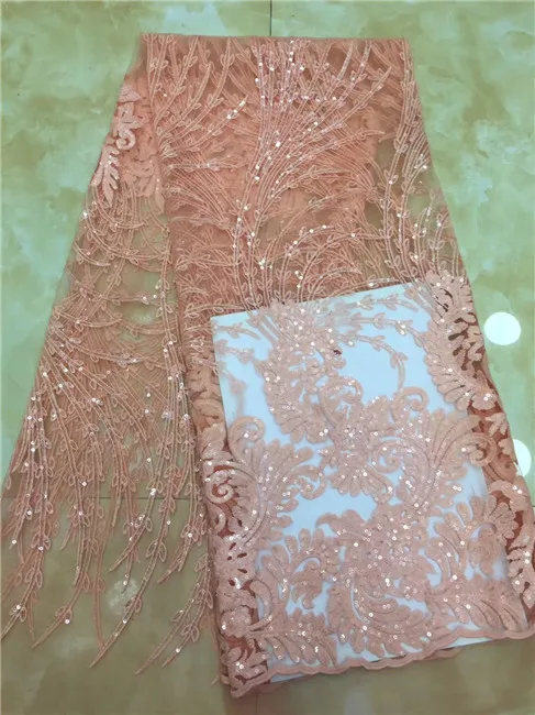 Новое высокое качество кружевная ткань модная органзовая кружевная ткань Африканский кружевной ткани с блестками для вечерние платье Z6 - Цвет: As Picture