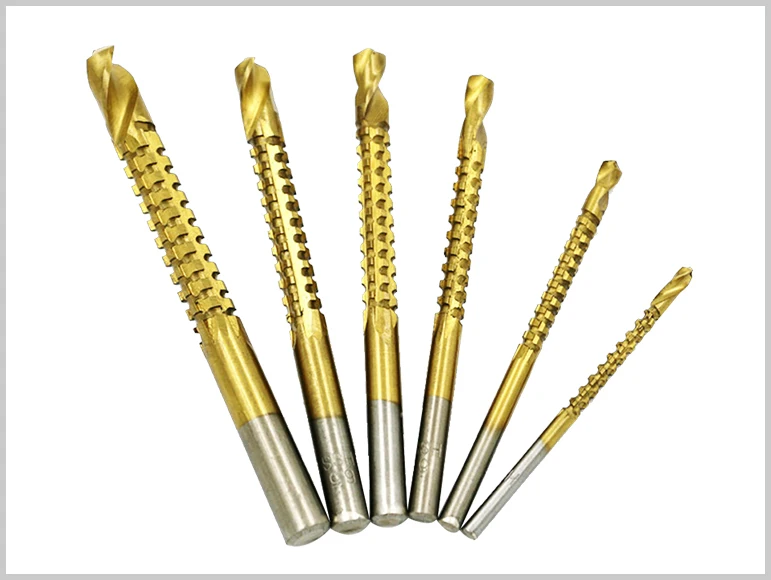 LANNERET 6PCSS Power Drill & Saw Set HSS Steel Titanium Coated Woodworking Wood Twist Drill Bit (2)