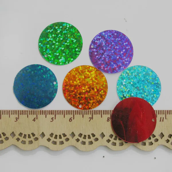 ISequins 25 мм большие круглые Блестки для Craft DIY Голограмма лазерная пайетки