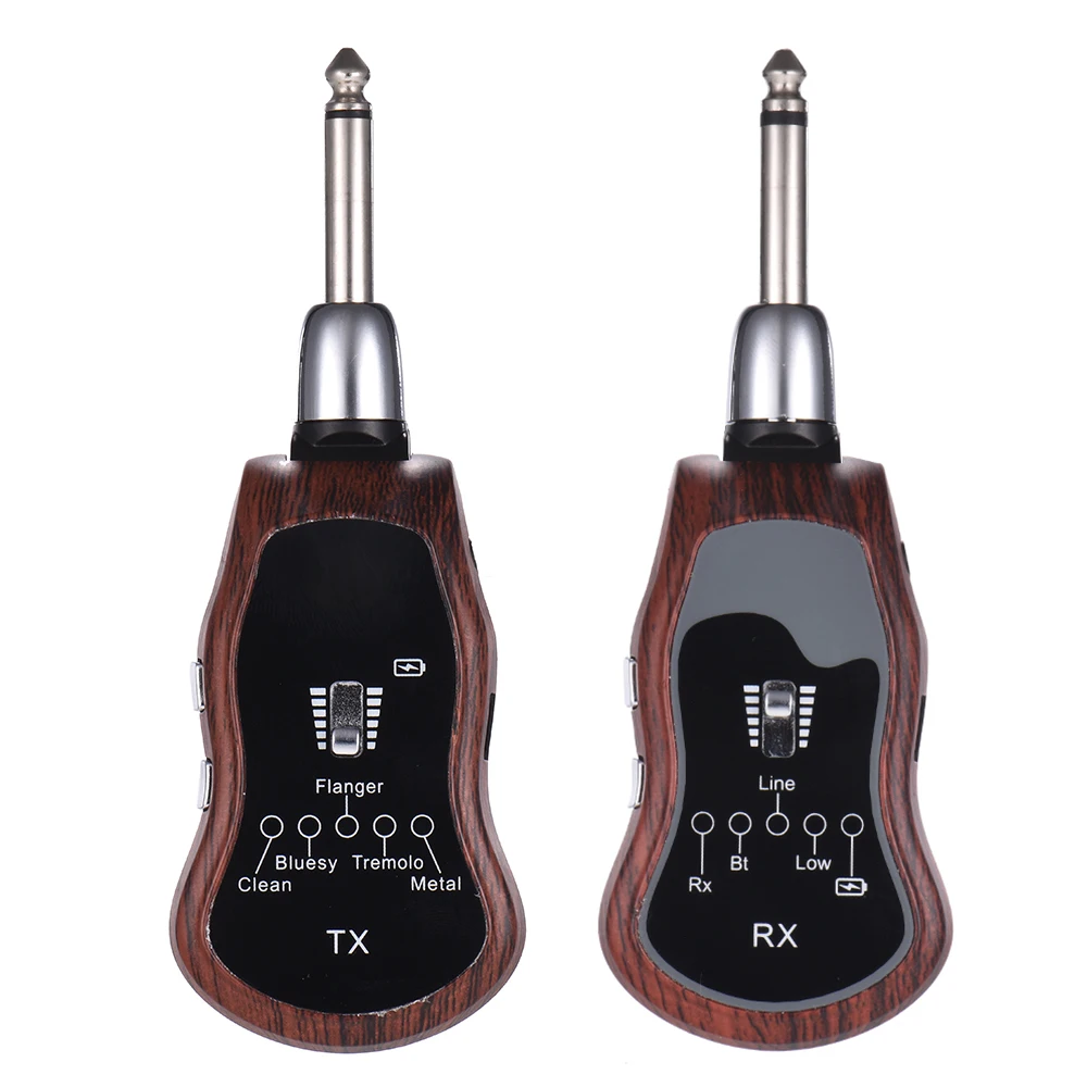 Портативный UHF беспроводной гитарный приемник-передатчик система 10 каналов встроенный 5 эффектов Чистый/Bluesy/Flanger/тремоло/металл