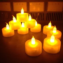 Мерцающий 12 шт. мерцающий светильник, беспламенные светодиодные греющие свечи, Чайные свечи, Свадебный светильник, настольные лампы для спальни