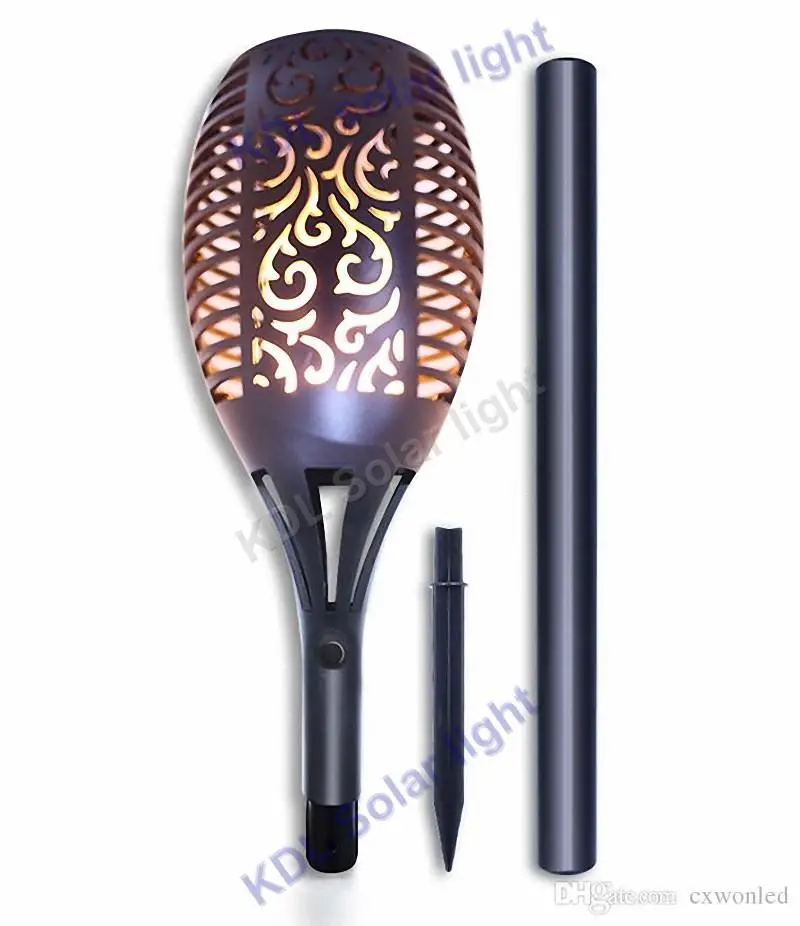 

4pcs/lot update Solar 96LEDs Lawn Dancing flame Torch Lights radar 3 working mode Solar Retro Streetlight 96 update to lands