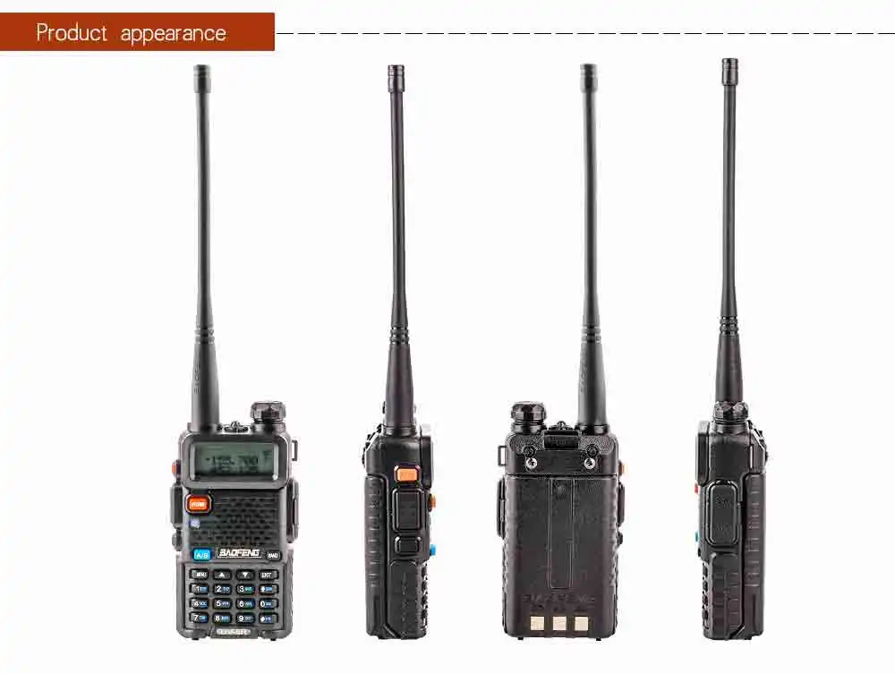 2 way radios long range 10pcs lot Baofeng uv-5r Walkie talkie 5W 128CH Dual Band UHF VHF portable radio station 136-174 400-520MHz 2 Two Way Radio uv 5r walkie talkie set