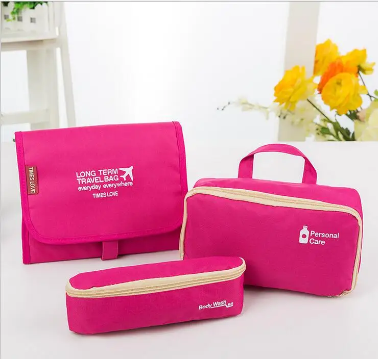 3 In 1 Portable Makeup Toiletry Storage Bags Removable Hanging Storage Bags Travel Outdoors