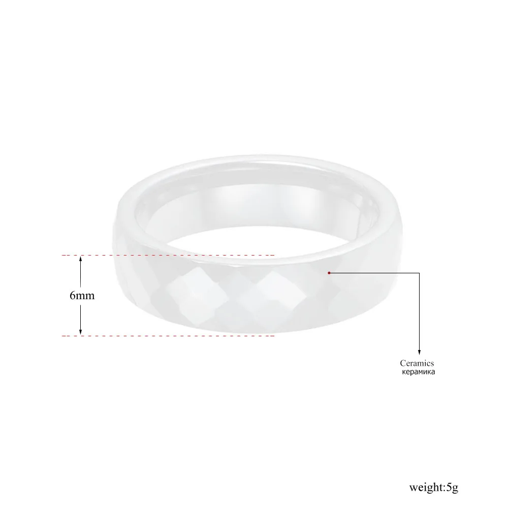 Jeeango модные черные и белые режущие керамические кольца ювелирные изделия классические обручальные кольца для женщин Anneaux Anillos R18014