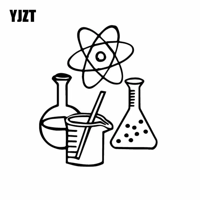 YJZT * Chemical Laboratory Instruments And Utensils Science  Vinly Decal Car Sticker Black/Silver C27-0352 _ - AliExpress Mobile