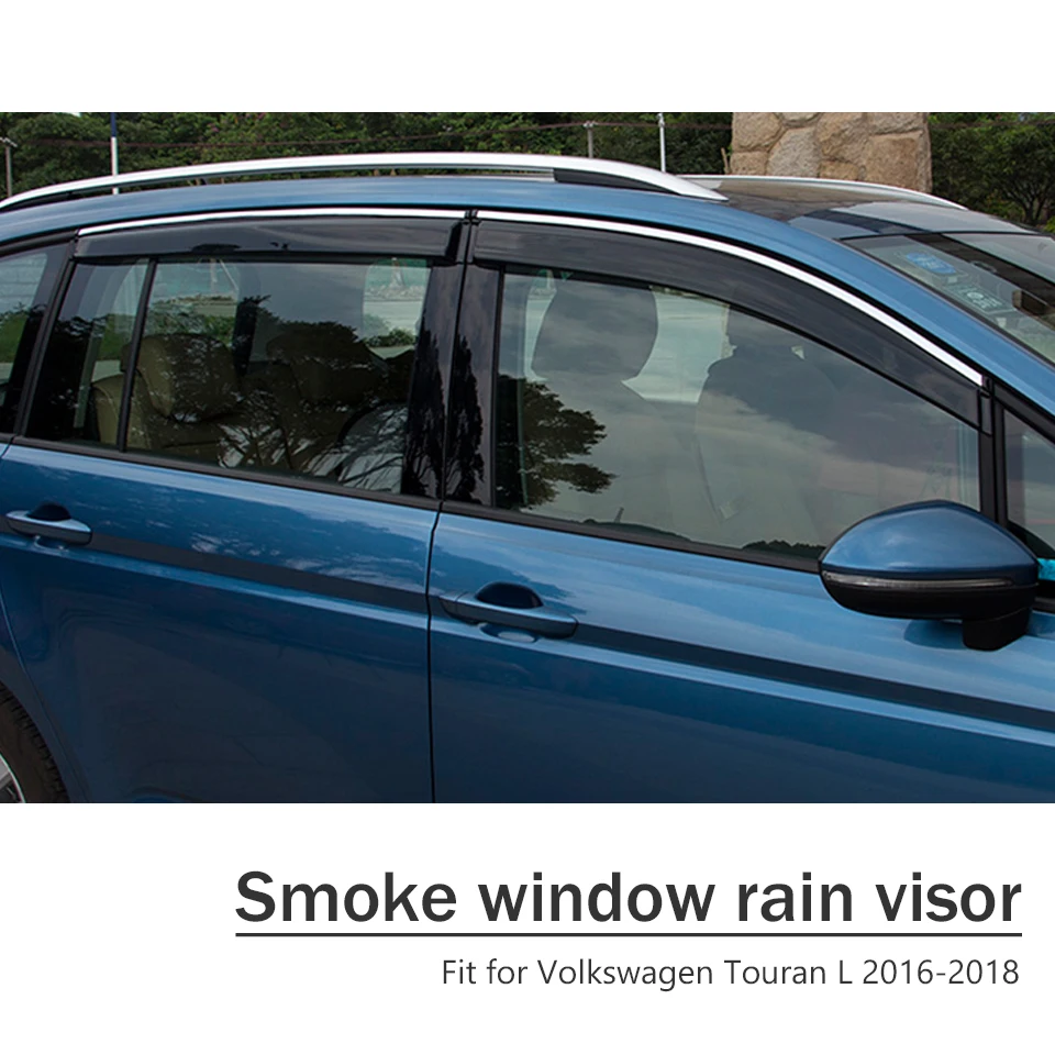 Atreus 1 компл. ABS для 2018 2017 2016 VW Touran MK2 аксессуары Автомобиль Vent ВС дефлекторы гвардии дым козырек на ветровом стекле