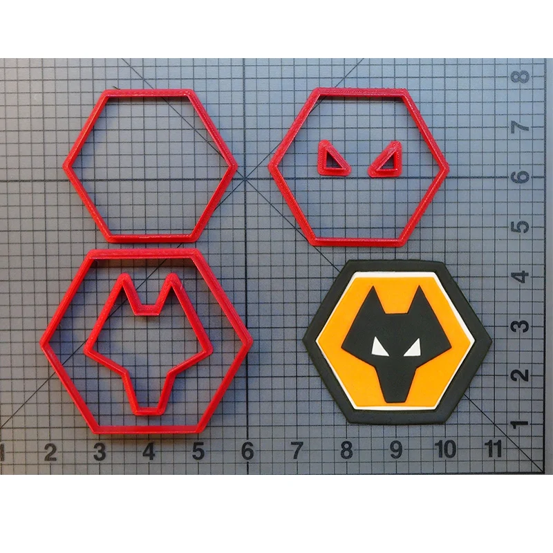 

Soccer Club Symbol Cookie Cutter Fondant Cupcake Top Cutter Custom Made 3D Printed Cake Decorating Tools Molds Cookie Sharp Mold