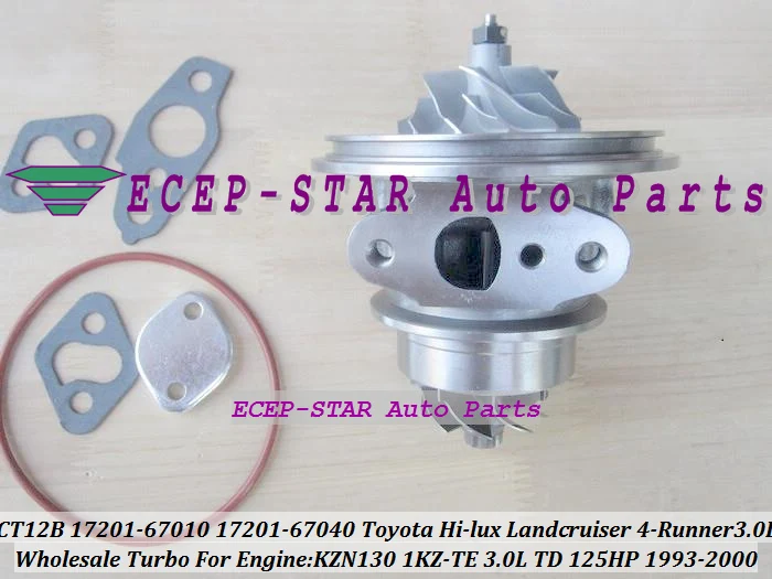 TURBO CHRA Cartridge Core CT12B 17201-67010 17201-67040 Turbocharger For TOYOTA LANDCRUISER 1KZ-TE KZJ90 KZJ95 2000- 4-RUNNER TD HI-LUX 1993- KZN130 3.0L (3)