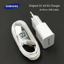 Зарядное устройство samsung для путешествий, настенный адаптер, 5 В, 2 А, зарядный Micro USB кабель для samsung Galaxy S6, S7 Edge, J3, J5, J7, Note 4, 5, A3, A5, A7