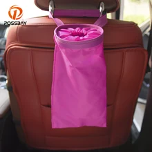 POSSBAY автомобильный мешок для мусора на заднем сиденье подвесной мусорный ящик Водонепроницаемый Автоматическое хранение подвесная сумка-Органайзер для уборки мусора
