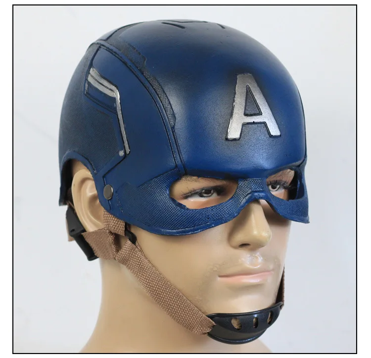 Movie Captain America 3 Civil War Captain America Helmet Mask Cosplay Steven Rogers Superhero Latex Helmet Halloween Party Prop