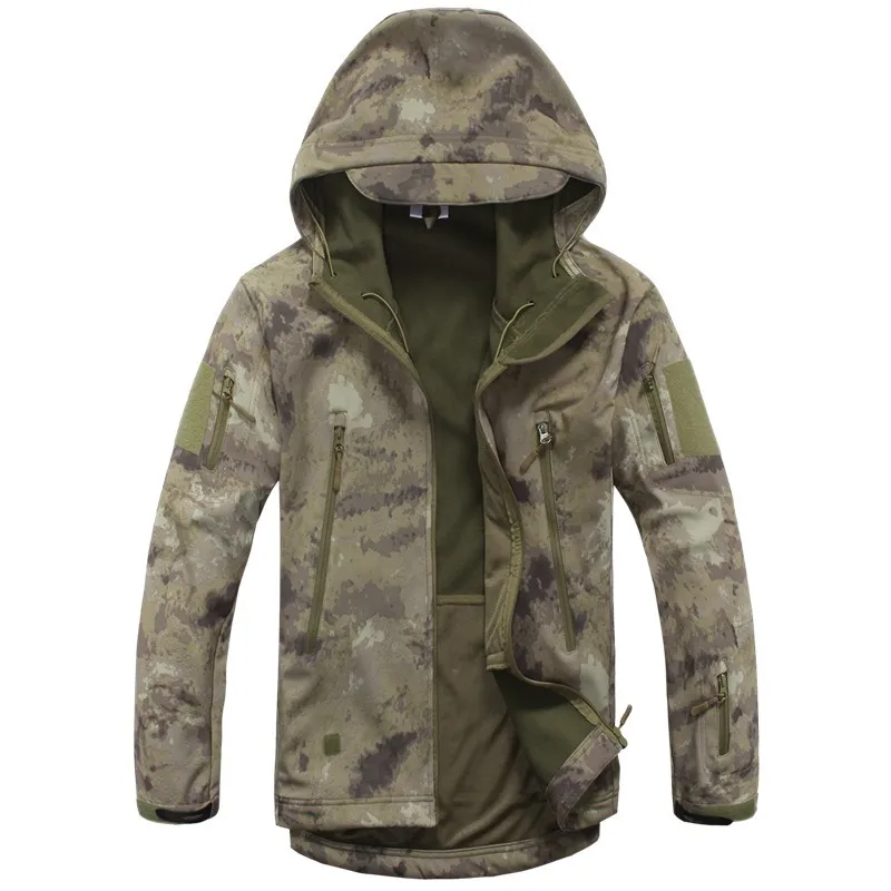 Модернизированная Тактическая Военная куртка из кожи акулы, флисовая куртка V4, водонепроницаемая флисовая куртка, Мужская армейская куртка с капюшоном