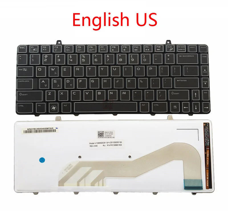 

Laptop Keyboard For DELL For Alienware M11X R1 United Kingdom UK English US Korea KR Russia RU Latin LA Sweden SD Spanish SP new