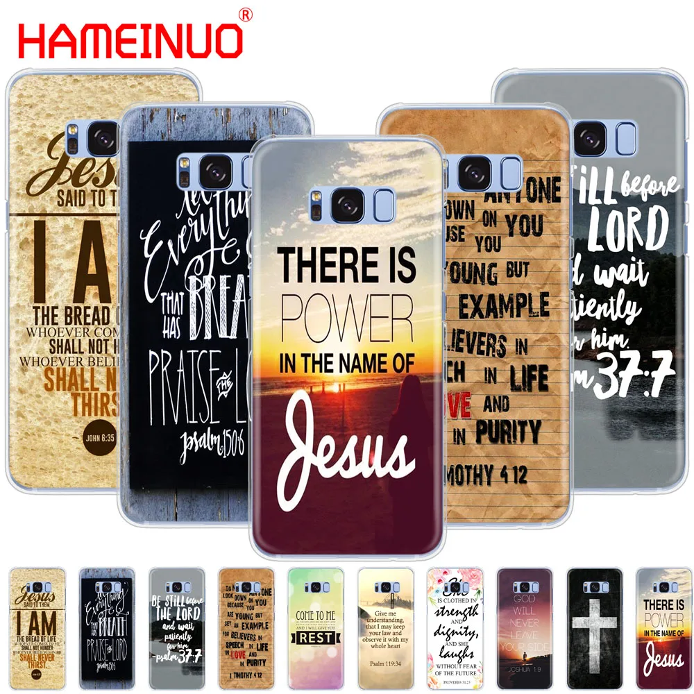 

HAMEINUO Christian Jesus Bible Verse cell phone case cover for Samsung Galaxy S9 S7 edge PLUS S8 S6 S5 S4 S3 MINI